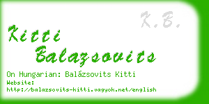 kitti balazsovits business card