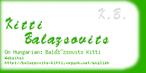 kitti balazsovits business card